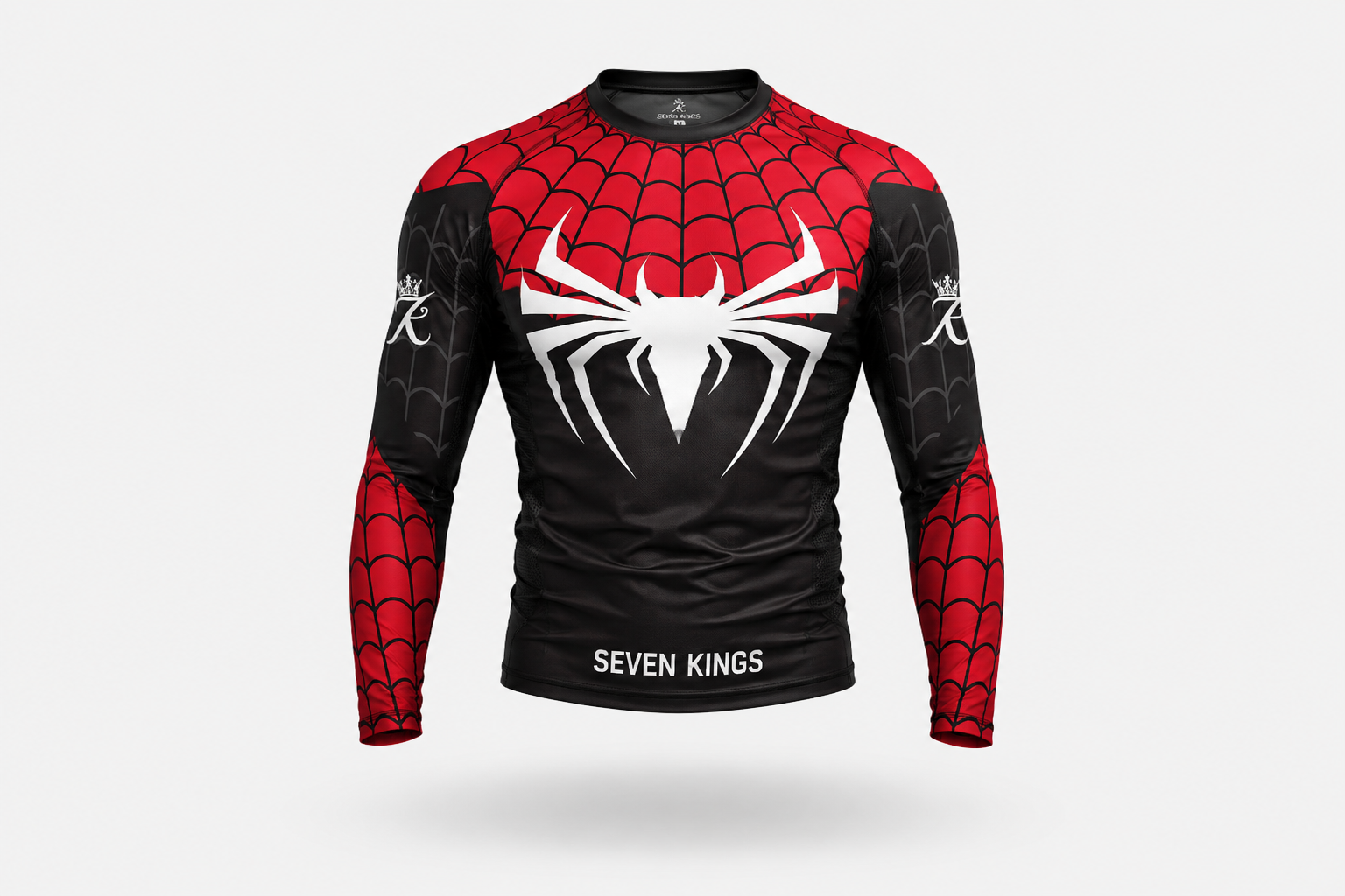 Conjunto grappling Spider 7Kings — rashguard y shorts BJJ MMA