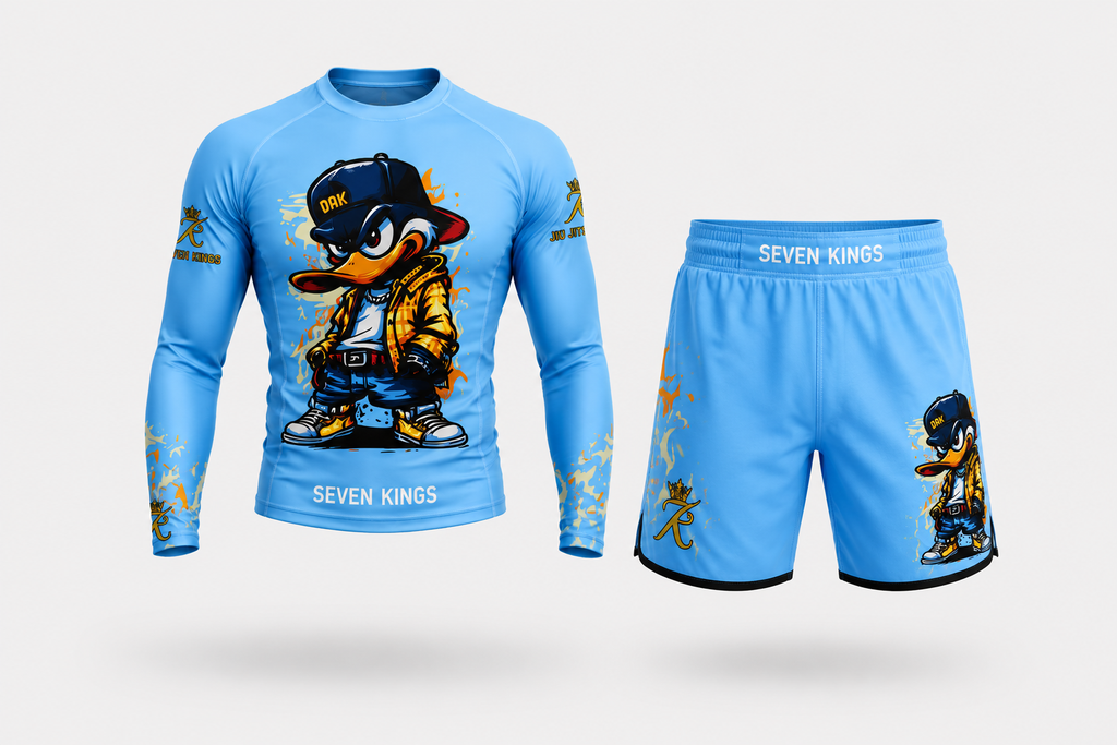 Conjunto grappling DRK Duck 7Kings — set completo vista lateral